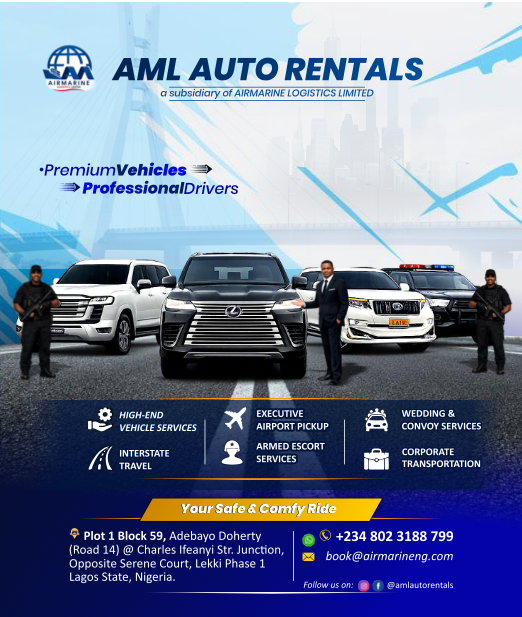 AML Auto Rentals premium fleet in Lagos